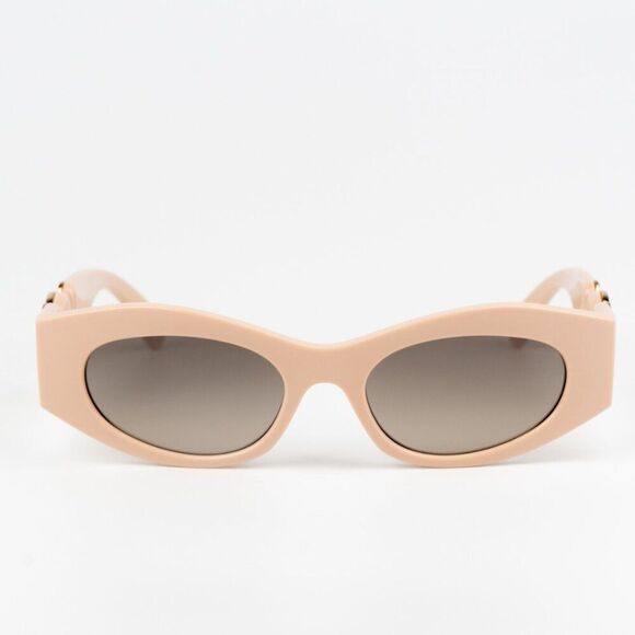 NEW Versace VE4480U 54946I Nude Brown Mirror  Oval Unisex Sunglasses main image 4